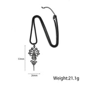 Buddha Stones Lotus Unalome Chakra Symbol Design Stainless Steel Enlightenment Necklace Pendant - image 7