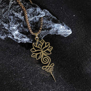 Buddha Stones Lotus Unalome Chakra Symbol Design Stainless Steel Enlightenment Necklace Pendant - image 6