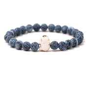 Buddha Stones Natural Various Stones Elephant Spiritual Strength Bracelet - Crackle Agate(Wrist Circumference: 15-18cm) - image 10