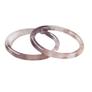 Buddha Stones Purple Golden Silk Jade Wealth Bracelet Bangle - image 7