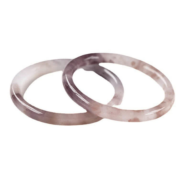 Buddha Stones Purple Golden Silk Jade Wealth Bracelet Bangle - image 7