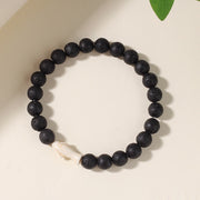 Buddha Stones Natural Agate Stone Shark Wisdom Bracelet - Lava Rock(Wrist Circumference: 15-18cm) - image 8