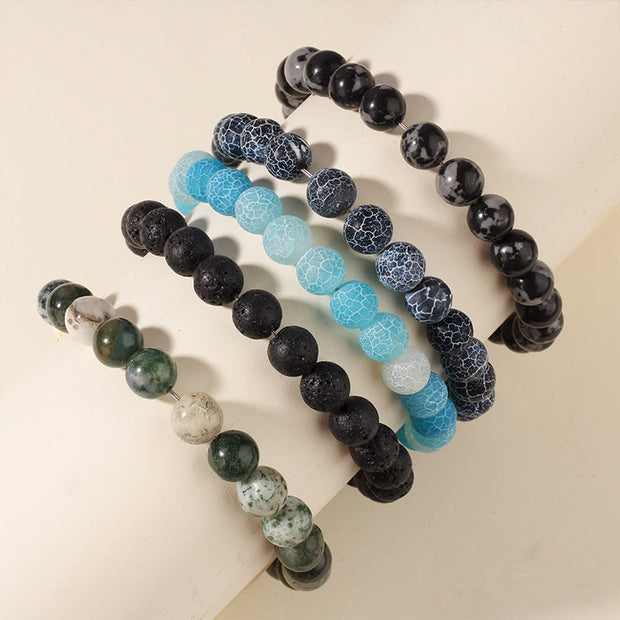 Buddha Stones Natural Agate Stone Shark Wisdom Bracelet - image 11
