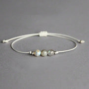 Buddha Stones Natural Labradorite Bead Rope Healing Bracelet - Labradorite(Wrist Circumference: 15-21cm) - image 1
