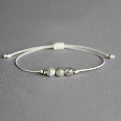Buddha Stones Natural Labradorite Bead Rope Healing Bracelet - Labradorite(Wrist Circumference: 15-21cm) - image 1
