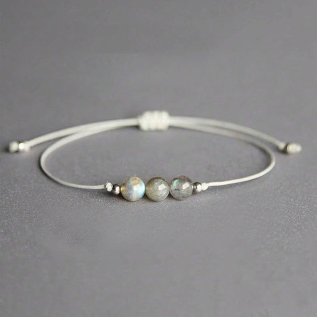 Buddha Stones Natural Labradorite Bead Rope Healing Bracelet - Labradorite(Wrist Circumference: 15-21cm) - image 1