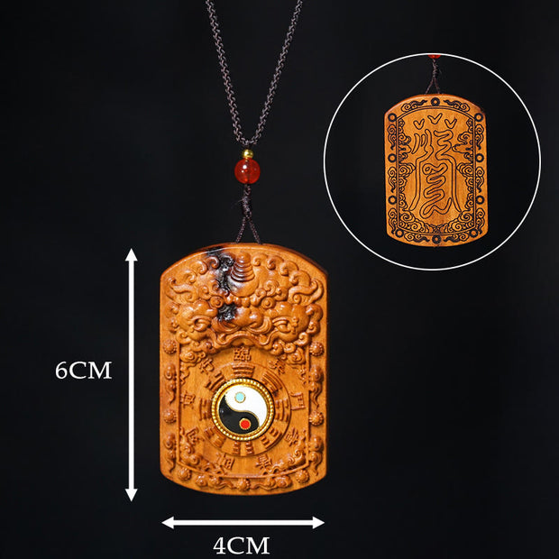 FREE Today: Protection and Luck Lightning Struck Jujube Wood Dragon Yin Yang Bagua Necklace Pendant - image 10
