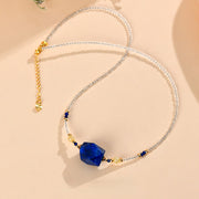 Buddha Stones White Crystal Lazurite Healing Meditation Necklace Pendant - image 3