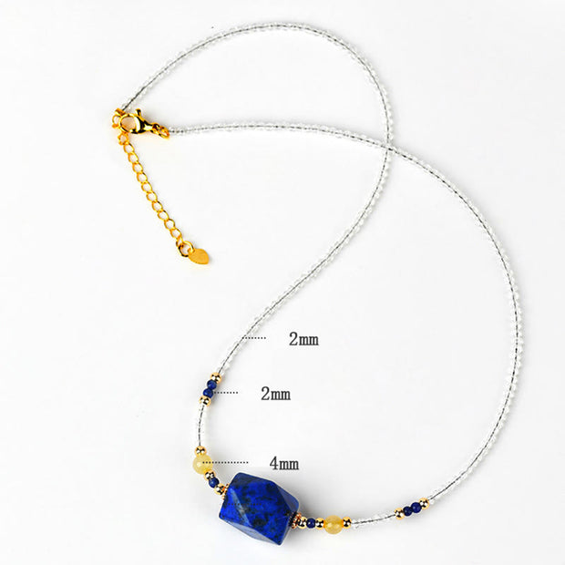 Buddha Stones White Crystal Lazurite Healing Meditation Necklace Pendant - image 7