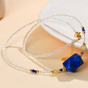 Buddha Stones White Crystal Lazurite Healing Meditation Necklace Pendant - image 8