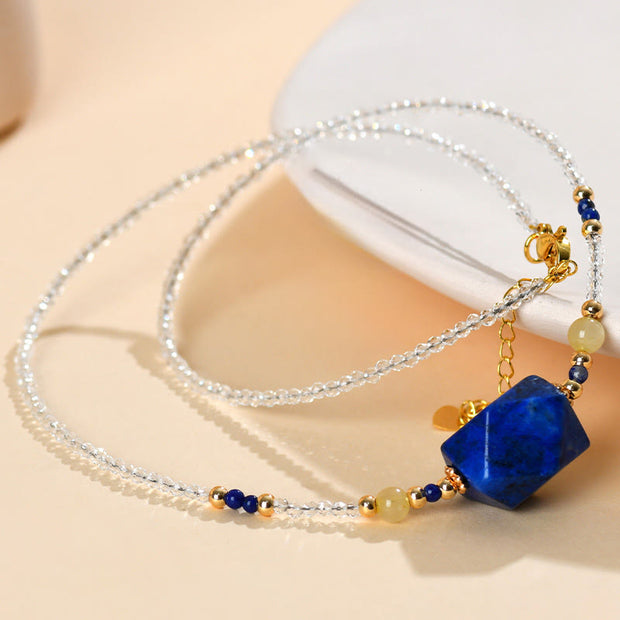 Buddha Stones White Crystal Lazurite Healing Meditation Necklace Pendant - image 8