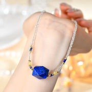 Buddha Stones White Crystal Lazurite Healing Meditation Necklace Pendant - image 4