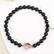 Buddha Stones Tiger Eye Black Obsidian Courage Beads Bracelet - image 8