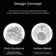 Buddha Stones Lucky FengShui PiXiu Copper Coin Rotatable Ring - image 6