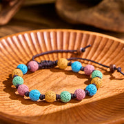 Buddha Stones Colorful Lava Rock Support Bracelet - image 9