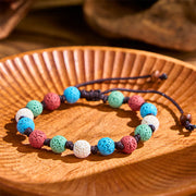 Buddha Stones Colorful Lava Rock Support Bracelet - image 13