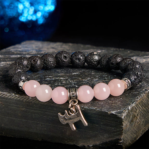 FREE Today: Support Healing Black Lava Rock Crystal Beads Animal Pattern Bracelet - Cat Pattern(Wrist Circumference: 15-17cm) - image 26