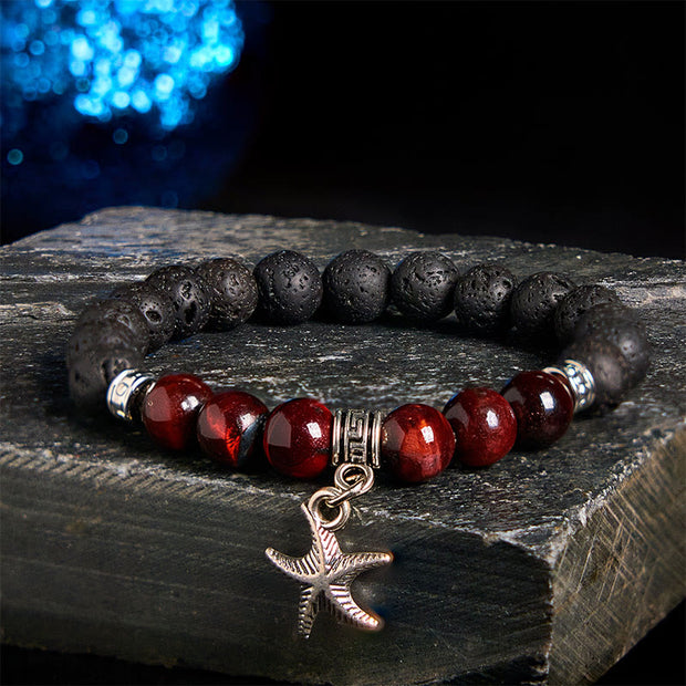 FREE Today: Support Healing Black Lava Rock Crystal Beads Animal Pattern Bracelet - Starfish Pattern(Wrist Circumference: 15-17cm) - image 20