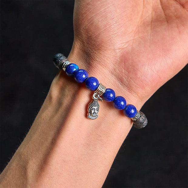 FREE Today: Support Healing Black Lava Rock Crystal Beads Animal Pattern Bracelet - image 11
