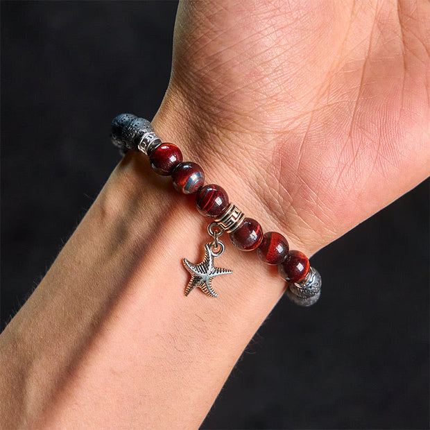 FREE Today: Support Healing Black Lava Rock Crystal Beads Animal Pattern Bracelet - image 21