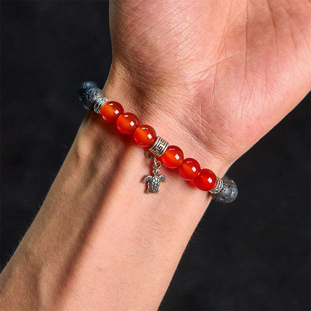 FREE Today: Support Healing Black Lava Rock Crystal Beads Animal Pattern Bracelet - image 15