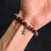 Buddha Stones Black Lava Rock Crystal Beads Animal Pattern Healing Bracelet - image 21