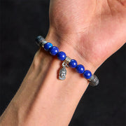 Buddha Stones Black Lava Rock Crystal Beads Animal Pattern Healing Bracelet - image 11
