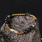 Buddha Stones Cute Bone Pattern Tiger Eye Courage Beads Bracelet - image 7