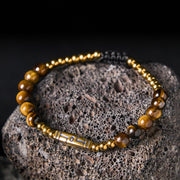Buddha Stones Cute Bone Pattern Tiger Eye Courage Beads Bracelet - image 2