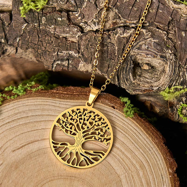 FREE Today: Unity and Enlightenment The Tree Of Life Titanium Steel Necklace Pendant - image 2