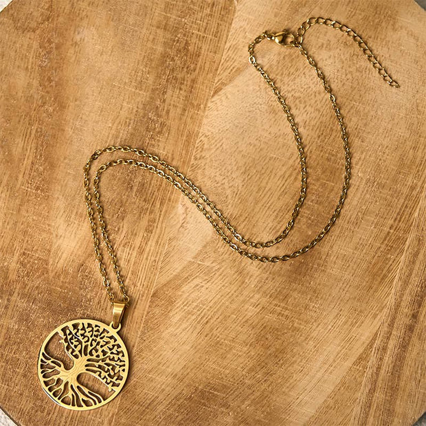 FREE Today: Unity and Enlightenment The Tree Of Life Titanium Steel Necklace Pendant - image 3
