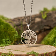 FREE Today: Unity and Enlightenment The Tree Of Life Titanium Steel Necklace Pendant - Silvery The Tree of Life - image 7