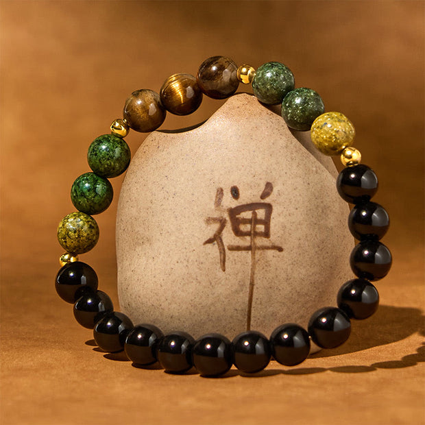 FREE Today: Balance and Courage Turquoise Tiger Eye Beads Glass Bracelet - image 2