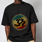 Buddha Stones Vibrant Color Simple Circular Mandala Pattern Om Symbol Tee Cotton T-shirt - image 6