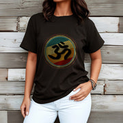Buddha Stones Vibrant Color Simple Circular Mandala Pattern Om Symbol Tee Cotton T-shirt - image 8