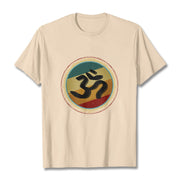 Buddha Stones Vibrant Color Simple Circular Mandala Pattern Om Symbol Tee Cotton T-shirt - Bisque - 2XL - image 9