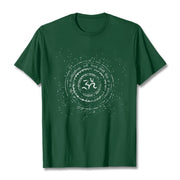 Buddha Stones Mandala Om Symbol Mantra Pattern Tee Cotton T-shirt - ForestGreen - 2XL - image 11