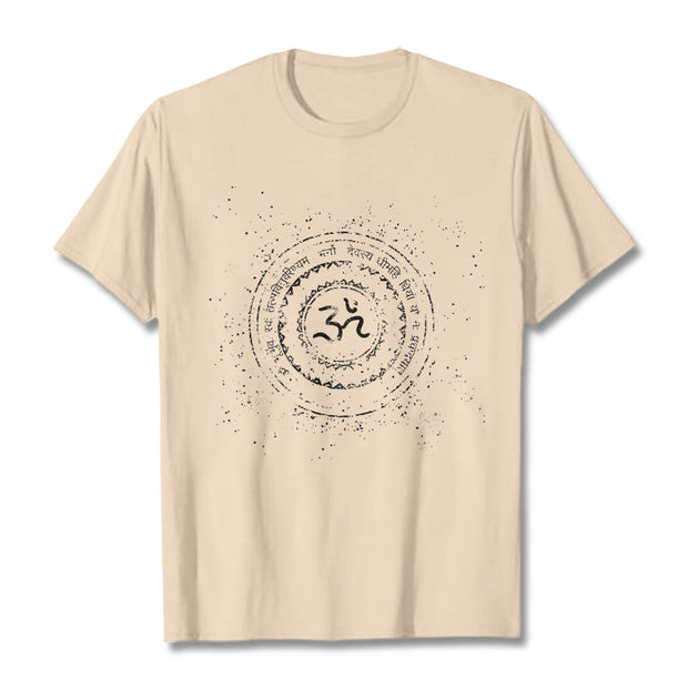 Buddha Stones Mandala Om Symbol Mantra Pattern Tee Cotton T-shirt - Bisque - 2XL - image 9