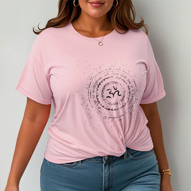 Buddha Stones Mandala Om Symbol Mantra Pattern Tee Cotton T-shirt - image 14