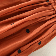 Buddha Stones Artistic Vintage Dot Pattern Women's Pleated Skirt - image 37