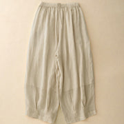 Buddha Stones Casual Loose Double Layer 7-8 Length Cropped Pants Women's Pants With Pockets - image 26