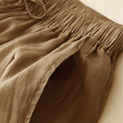 Buddha Stones Casual Loose Double Layer 7-8 Length Cropped Pants Women's Pants With Pockets - image 3