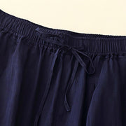 Buddha Stones Casual Loose Double Layer 7-8 Length Cropped Pants Women's Pants With Pockets - image 8