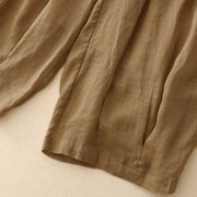 Buddha Stones Casual Loose Double Layer 7-8 Length Cropped Pants Women's Pants With Pockets - image 2