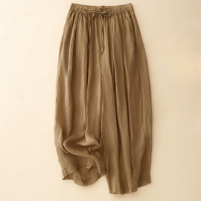 Buddha Stones Casual Loose Double Layer 7-8 Length Cropped Pants Women's Pants With Pockets - Peru - US8-10，UK/AU12-14，EU40-42 (2XL) - image 1