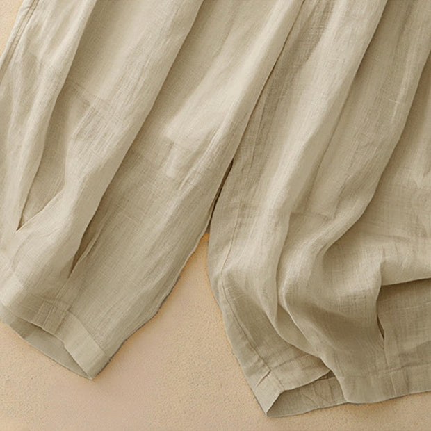 Buddha Stones Casual Loose Double Layer 7-8 Length Cropped Pants Women's Pants With Pockets - image 27