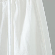 Buddha Stones Summer Retro Pure Color Tassel Design Women's Skirt With Pockets - image 8