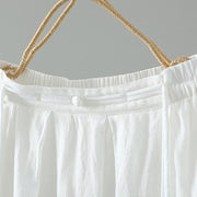 Buddha Stones Summer Retro Pure Color Tassel Design Women's Skirt With Pockets - image 10