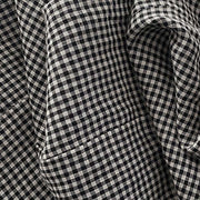 Buddha Stones Casual Plain Handmade Plaid Midi Dress Cotton Sleeveless Dress With Pockets - image 13