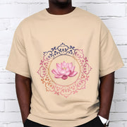 Buddha Stones Mandala Pink Lotus Pattern Tee Cotton T-shirt - image 10